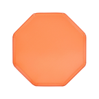 Peach octagon plate solid color for birthday from Parte Haus party supply store in Bethesda MD