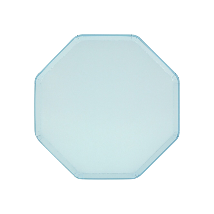 Sky Blue Octagonal Dinner Plates