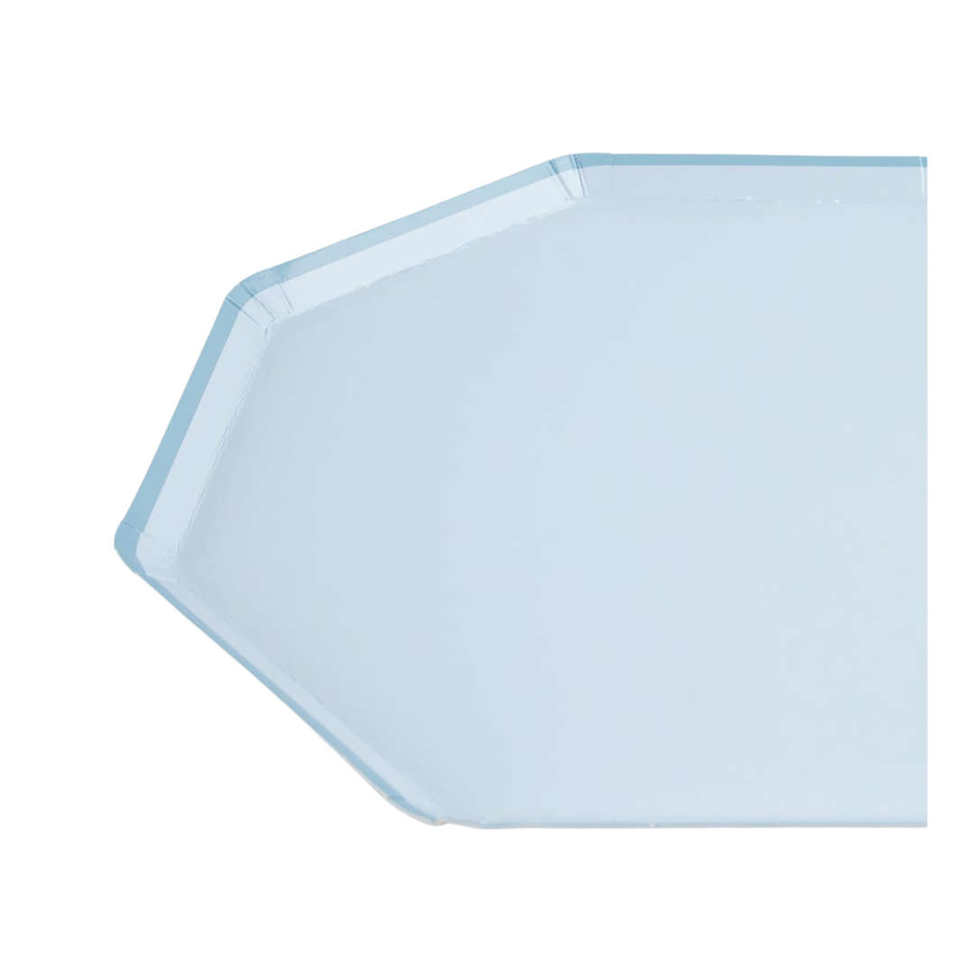 Sky Blue Octagonal Dinner Plates