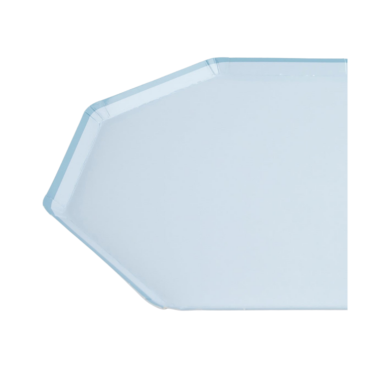 Sky Blue Octagonal Dinner Plates