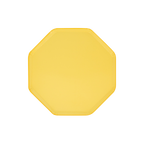 Yellow octagon plate geometric design for birthday from Parte Haus party supply store in Bethesda MD