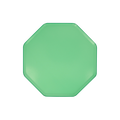 Green octagon plate with simple design birthday from Parte Haus party supply store in Bethesda Maryland