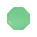 Green octagon plate with simple design birthday from Parte Haus party supply store in Bethesda Maryland