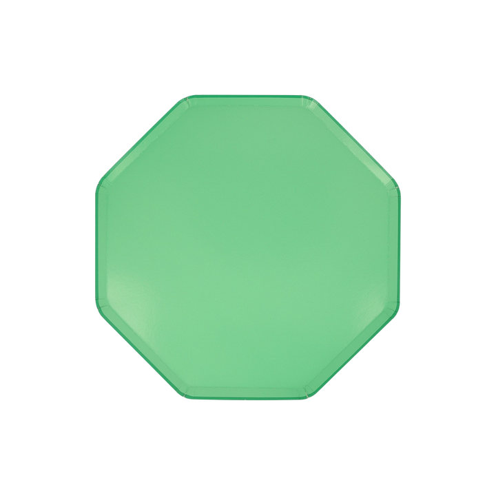 Green Emerald Dessert Octagonal Plates