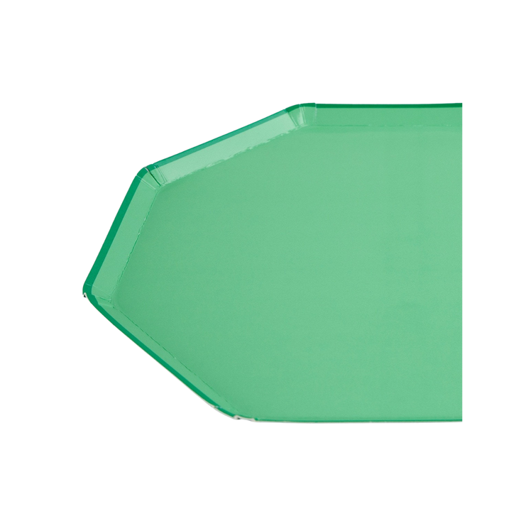 Green Emerald Dessert Octagonal Plates