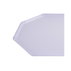 Lavender octagon plate sleek pastel tableware for birthday from Parte Haus party supply store in Bethesda Maryland