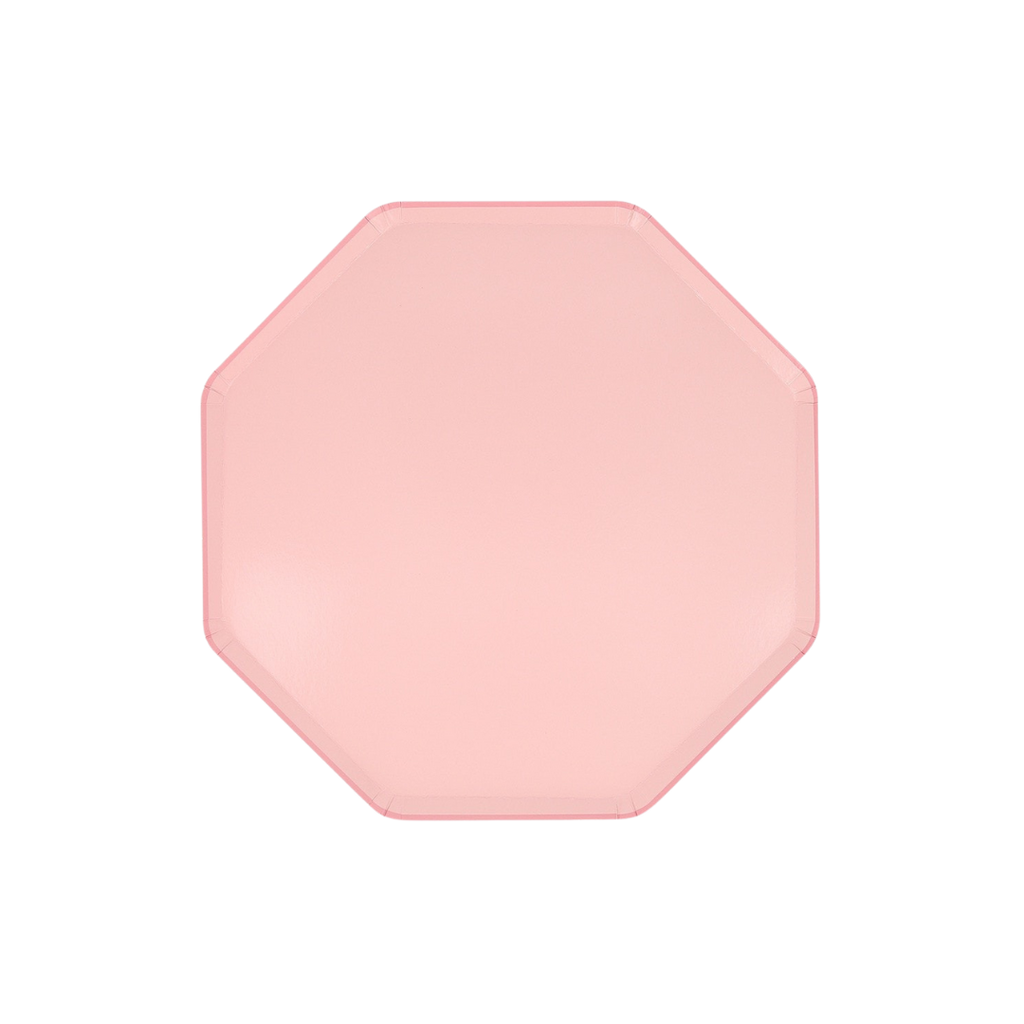 Pink octagon plate simple modern birthday from Parte Haus party supply store in Bethesda MD