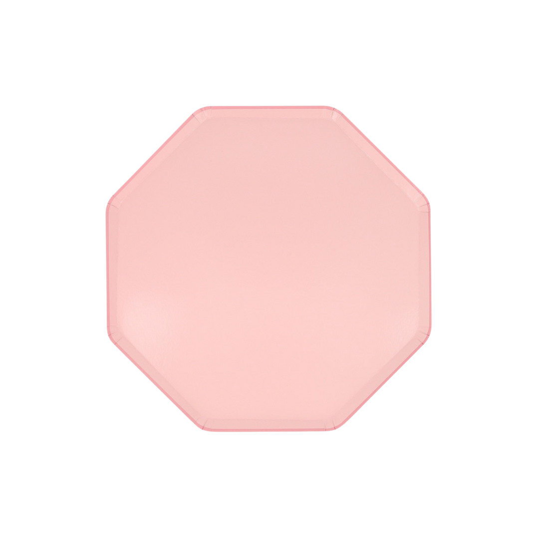 Pink octagon plate simple modern birthday from Parte Haus party supply store in Bethesda MD
