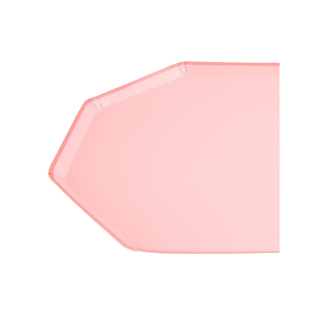 Pink Cotton Candy Octagonal Dessert Plates
