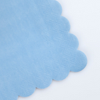 Light blue scalloped edge napkin for birthday or baby shower from Parte Haus party supply store in Bethesda MD