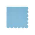 Light blue napkin with scalloped edge for birthday or baby shower from Parte Haus party supply store in Bethesda MD