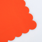 Orange scalloped napkin decorative for birthday from Parte Haus party supply store in Bethesda MD