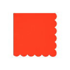 Red napkin with scalloped edge for birthday from Parte Haus party supply store in Bethesda MD