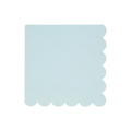 Light blue scalloped napkin for birthday from Parte Haus party supply store in Bethesda MD