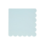 Light blue scalloped napkin for birthday from Parte Haus party supply store in Bethesda MD