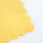 Yellow scalloped napkin with embossed zigzag pattern birthday from Parte Haus party supply store in Bethesda MD