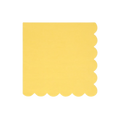 Yellow napkin with scalloped edge for birthday from Parte Haus party supply store in Bethesda MD