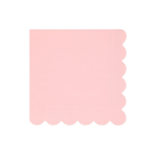 Pink napkin with scalloped edge for birthday from Parte Haus party supply store in Bethesda MD.