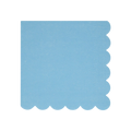 Light blue napkin with scalloped edge for birthday from Parte Haus party supply store in Bethesda MD