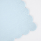 Light blue napkin with scalloped edge for birthday event from Parte Haus party supply store in Bethesda MD.
