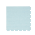 Light blue napkin with scalloped edges for birthday from Parte Haus party supply store in Bethesda MD