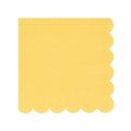Yellow scalloped edge napkin with textured detail for birthday celebration from Parte Haus party supply store in Bethesda, MD