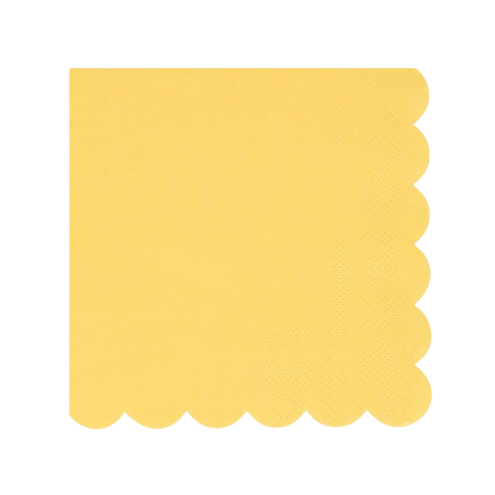Yellow Lemon Sherbet Cocktail Napkins