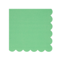green napkin with scalloped edge for birthday or picnic from Parte Haus party supply store in Bethesda MD