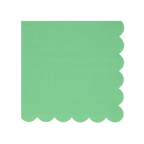 green napkin with scalloped edge for birthday or picnic from Parte Haus party supply store in Bethesda MD