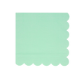 Mint green napkin with scalloped edge for birthday from Parte Haus party supply store in Bethesda Maryland