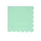 Mint green napkin with scalloped edge for birthday from Parte Haus party supply store in Bethesda Maryland