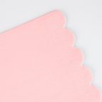 Light pink napkin with scalloped edge baby shower decor from Parte Haus party supply store in Bethesda Maryland