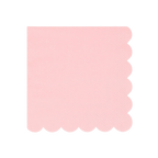 Pink napkin with scalloped edge for birthday from Parte Haus party supply store in Bethesda Maryland