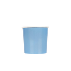 Light blue paper cup plain design birthday party from Parte Haus party supply store in Bethesda MD