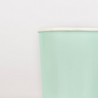 Mint green paper cup minimal design for birthday from Parte Haus party supply store in Bethesda MD