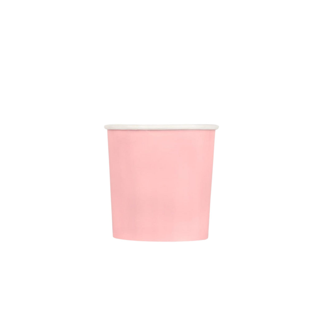 Light pink paper cup plain design birthday from Parte Haus party supply store in Bethesda MD