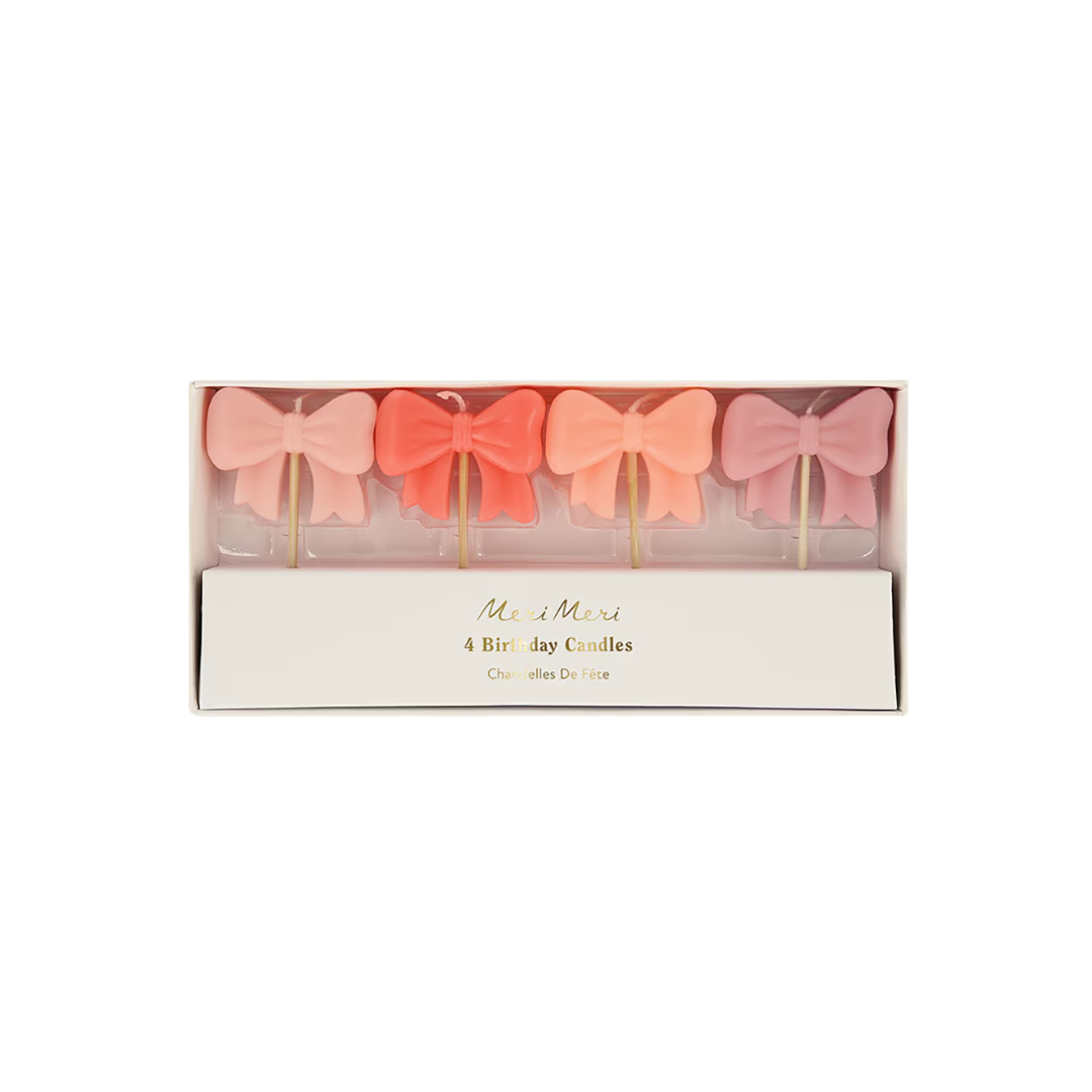 Pink Bow Candles