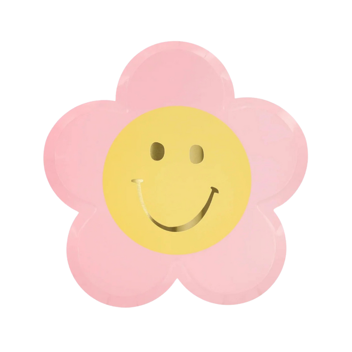 Happy Face Flower Plates