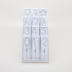 Silver number and shape sparkler candles for birthday from Parte Haus party supply store in Bethesda MD