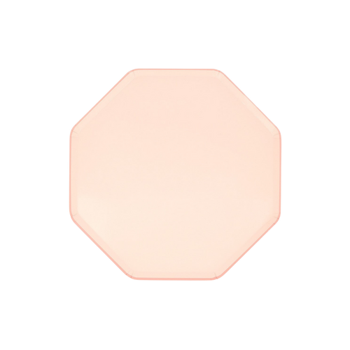 Blush pink octagon plate simple pastel decor from Parte Haus party supply store in Bethesda Maryland
