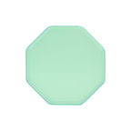 Mint green octagon plate with simple design birthday from Parte Haus party supply store in Bethesda Maryland