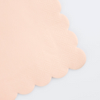 Blush pink napkin with scalloped edges for birthday or baby shower from Parte Haus party supply store in Bethesda MD