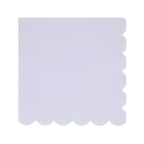 White napkin with scalloped edges for birthday celebration from Parte Haus party supply store in Bethesda MD.
