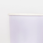 Light purple cup with white rim tableware for birthday from Parte Haus party supply store in Bethesda MD