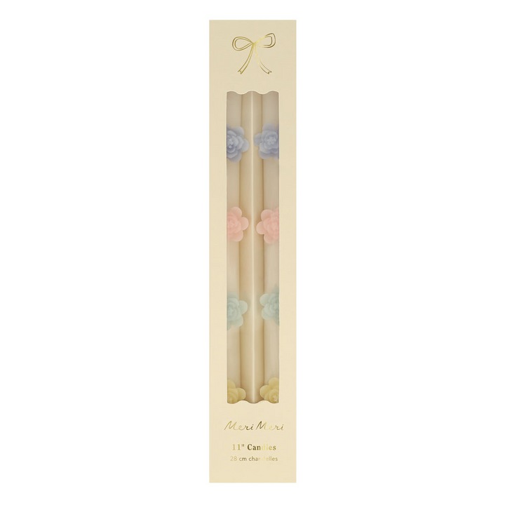 Pastel Flower Taper Candles