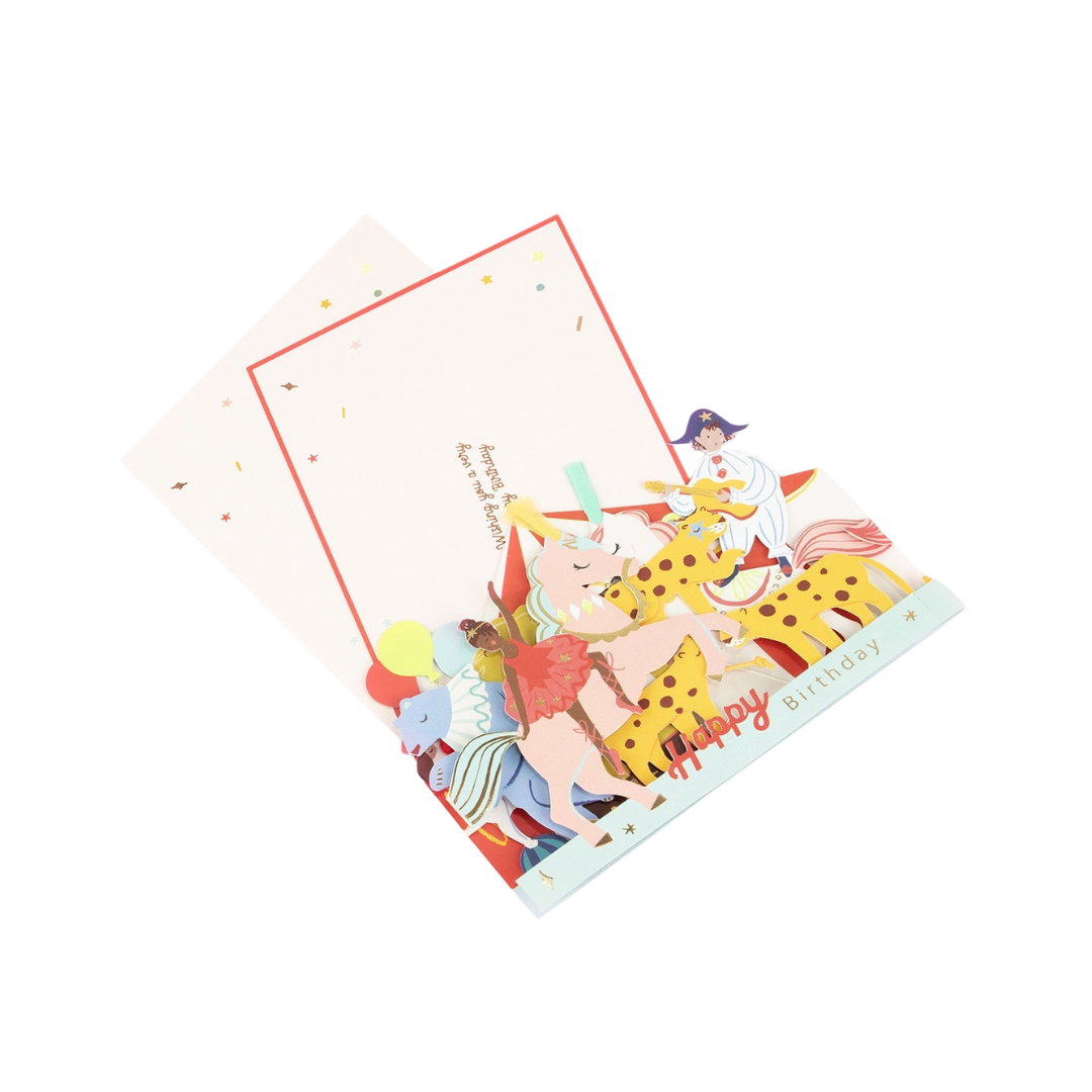 Red Circus Concertina Card