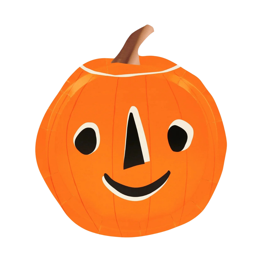 Orange, Black and White It's Halloween! Small Appetizer Dessert Plates