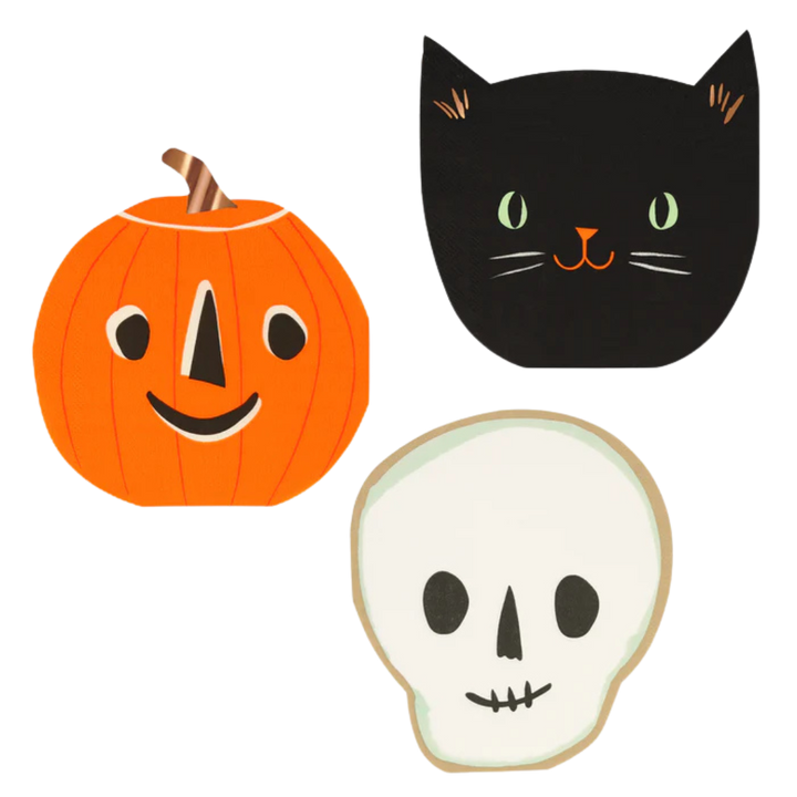 Orange, Black and White It's Halloween! Dinner Napkins