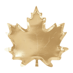 Gold leaf shaped plate metallic fall theme from Parte Haus party supply store in Bethesda MD