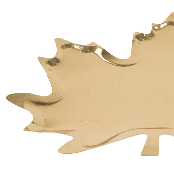 Gold Maple Leaf Large Dinner Plates